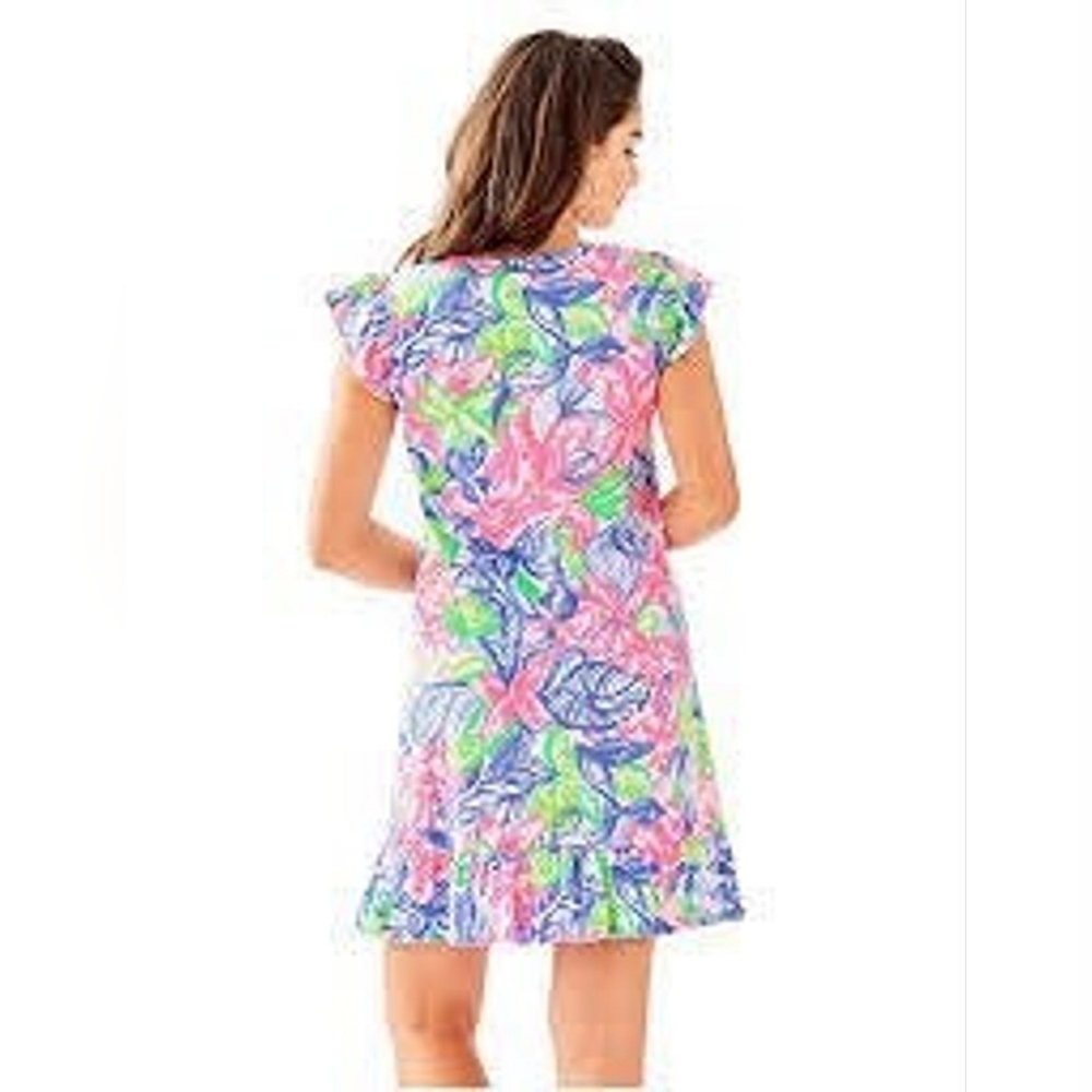 Lilly Pulitzer Rejina Dress, Multi Havana Cocktail, Medium EUC - Picture 2 of 6